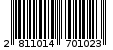 Γραμμωτός κωδικός 2811014701023