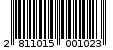 Γραμμωτός κωδικός 2811015001023