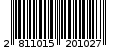 Γραμμωτός κωδικός 2811015201027