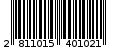 Γραμμωτός κωδικός 2811015401021