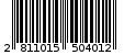 Γραμμωτός κωδικός 2811015504012