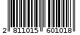 Γραμμωτός κωδικός 2811015601018