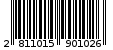 Γραμμωτός κωδικός 2811015901026