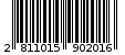 Γραμμωτός κωδικός 2811015902016