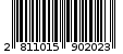 Γραμμωτός κωδικός 2811015902023
