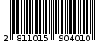 Γραμμωτός κωδικός 2811015904010