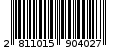 Γραμμωτός κωδικός 2811015904027