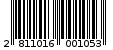 Γραμμωτός κωδικός 2811016001053