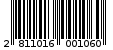 Γραμμωτός κωδικός 2811016001060