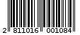 Γραμμωτός κωδικός 2811016001084