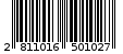 Γραμμωτός κωδικός 2811016501027