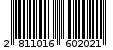 Γραμμωτός κωδικός 2811016602021