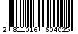 Γραμμωτός κωδικός 2811016604025