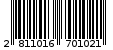 Γραμμωτός κωδικός 2811016701021