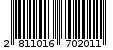 Γραμμωτός κωδικός 2811016702011