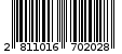 Γραμμωτός κωδικός 2811016702028