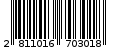 Γραμμωτός κωδικός 2811016703018