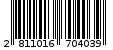 Γραμμωτός κωδικός 2811016704039