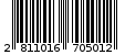 Γραμμωτός κωδικός 2811016705012