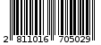 Γραμμωτός κωδικός 2811016705029