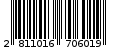 Γραμμωτός κωδικός 2811016706019