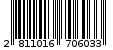 Γραμμωτός κωδικός 2811016706033