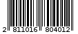 Γραμμωτός κωδικός 2811016804012