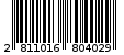 Γραμμωτός κωδικός 2811016804029