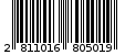 Γραμμωτός κωδικός 2811016805019