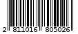 Γραμμωτός κωδικός 2811016805026