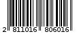 Γραμμωτός κωδικός 2811016806016