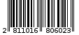 Γραμμωτός κωδικός 2811016806023