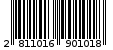 Γραμμωτός κωδικός 2811016901018