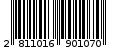 Γραμμωτός κωδικός 2811016901070