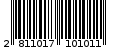 Γραμμωτός κωδικός 2811017101011