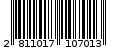 Γραμμωτός κωδικός 2811017107013