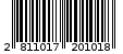 Γραμμωτός κωδικός 2811017201018