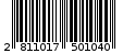 Γραμμωτός κωδικός 2811017501040