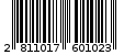 Γραμμωτός κωδικός 2811017601023