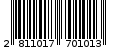 Γραμμωτός κωδικός 2811017701013
