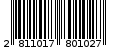 Γραμμωτός κωδικός 2811017801027