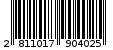 Γραμμωτός κωδικός 2811017904025