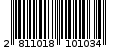 Γραμμωτός κωδικός 2811018101034