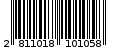 Γραμμωτός κωδικός 2811018101058