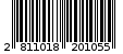 Γραμμωτός κωδικός 2811018201055