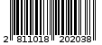 Γραμμωτός κωδικός 2811018202038