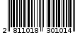 Γραμμωτός κωδικός 2811018301014