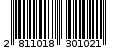 Γραμμωτός κωδικός 2811018301021