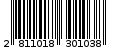 Γραμμωτός κωδικός 2811018301038