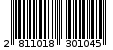 Γραμμωτός κωδικός 2811018301045